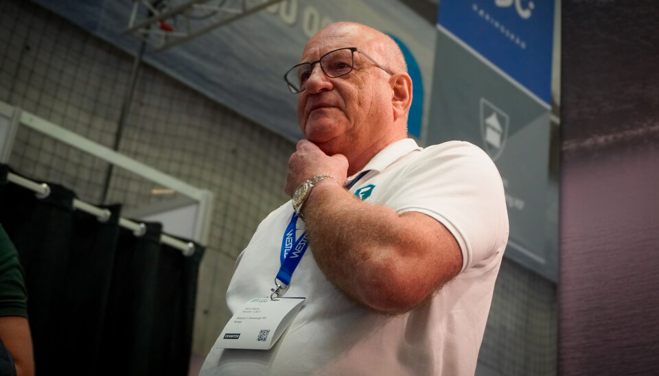Arne Matre, general manager of Westcon Hexacage, during HavExpo in Bergen.