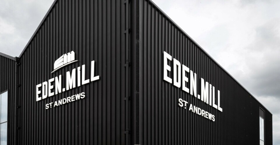 Eden Mill's new distillery, which includes a holding tank for whisky effluent that will be used by MiAlgae to produce its NaturAlgae omega-3 ingredient, inset.