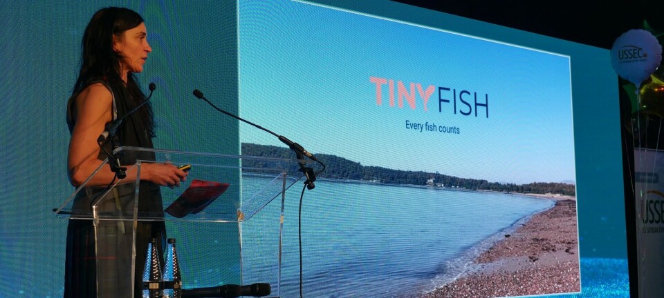 Teresa Garzon makes the case for Tiny Fish at the GSA's Responsible Seafood Summit.