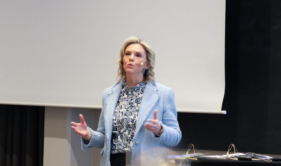 Sylvi Listhaug, leader of the Progress Party which would keep the salmon tax at its current level.
