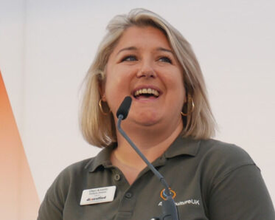 Cheri Arvonio welcomes visitors to the 2024 edition on Aquaculture UK, which turned out to be the last in Aviemore.