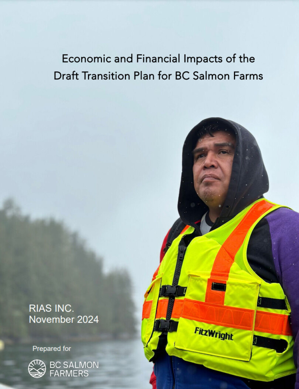 The cover of the report by RIAS, which concludes that the rapid closure of open net-pen farms will cost Canadian taxpayers CAD 9bn.