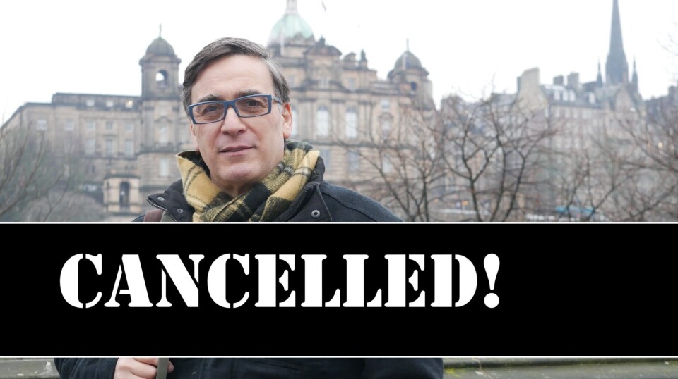 A file photo of Martin Jaffa in Edinburgh. Now based in London, he planned to visit the Scottish capital on Thursday for a talk he has now been excluded from 'to ensure the comfort of all attendees'.