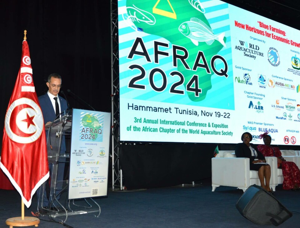 Tunisia’s agriculture and fisheries minister Ezzeddine Ben Chiekh speaks at AFRAQ24.