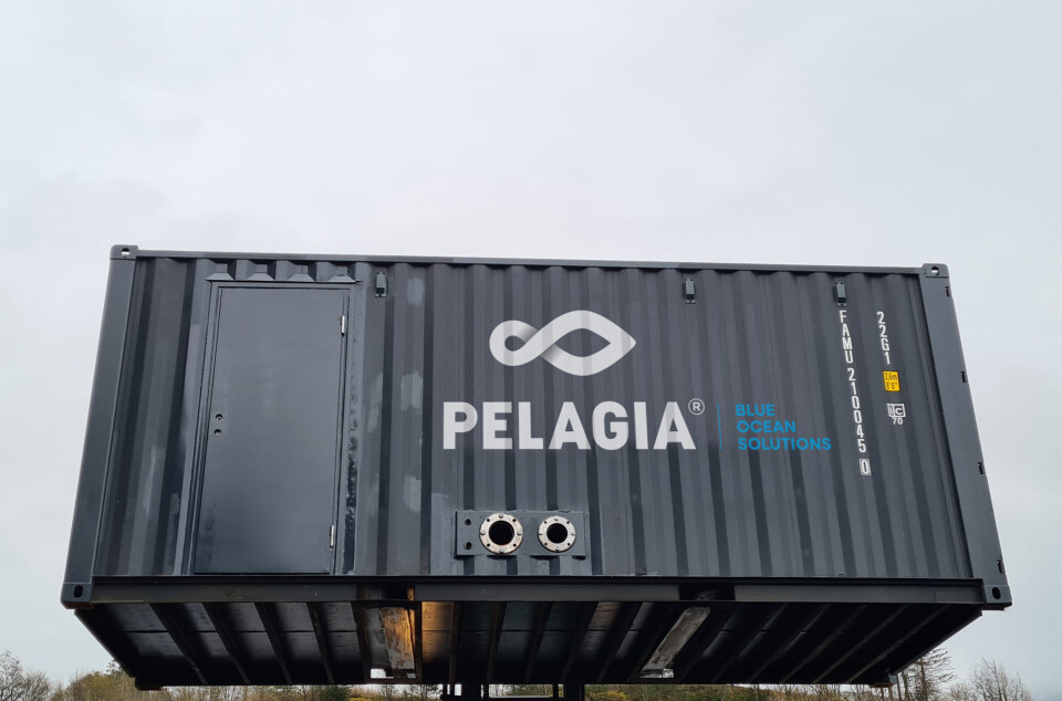 The Pelagia-branded containerised sludge solution and, inset, Knut Antonsen, head of Blue Ocean Solutions.