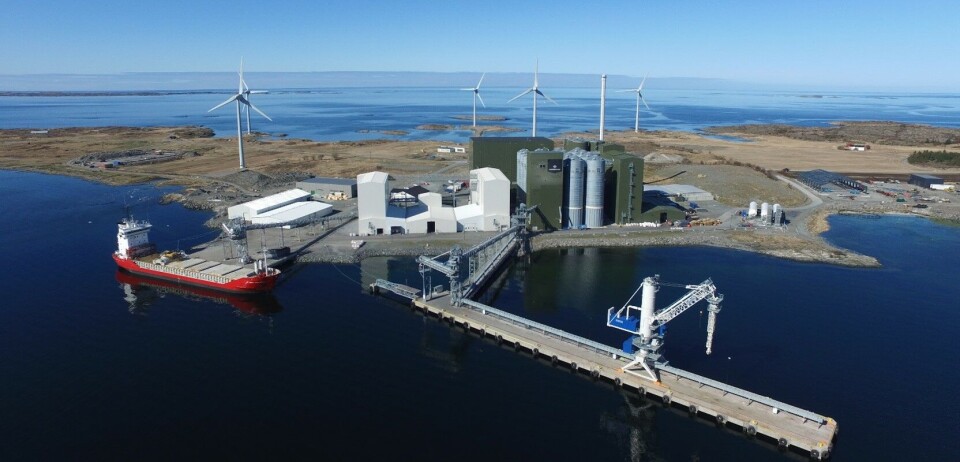 Mowi's Valsneset feed plant in Norway.
