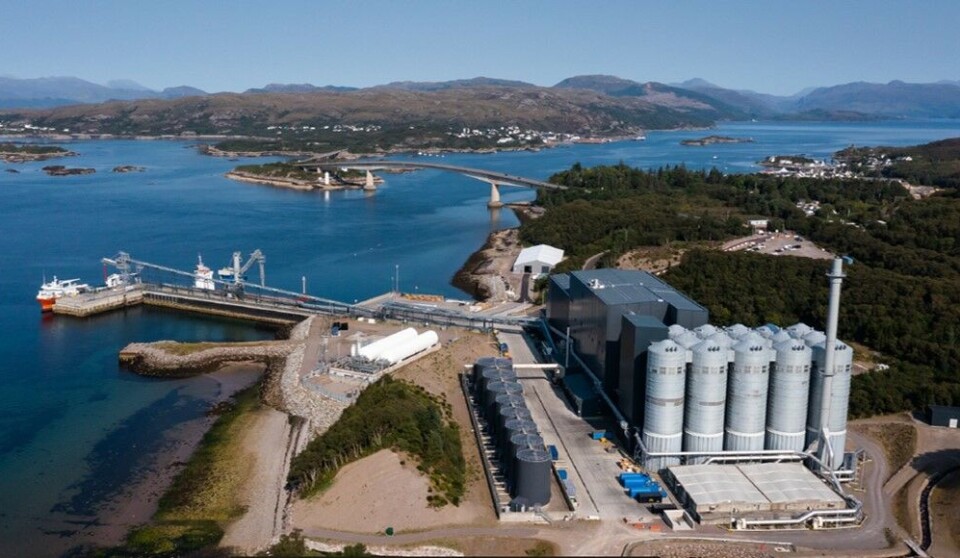 Mowi's feed plant at Kyleakin (pictured) has been certified to the ASC's Feed Standard, as has Mowi's facility in Valsneset, Norway. From November, ASC certified fish farms must receive feed from ASC certified feed mills.