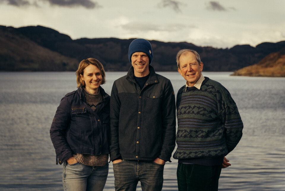 From left: Cate, Andrew and Stuart Cannon, who own and manage Kames Fish Farming.