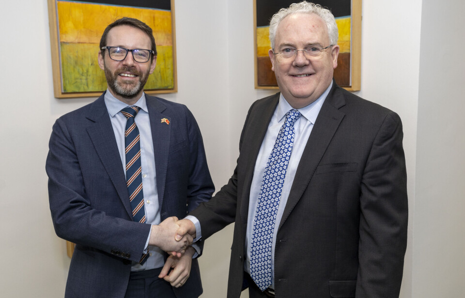 Iain Frew, and Professor Sir Gerry McCormac, principal and vice-chancellor of the University of Stirling.