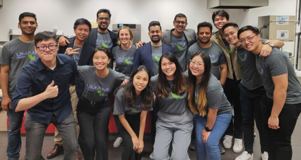 Some of the Umami Bioworks team. Chief executive Mihir Pershad is pictured fifth from left on the back row, wearing a dark blue jacket.