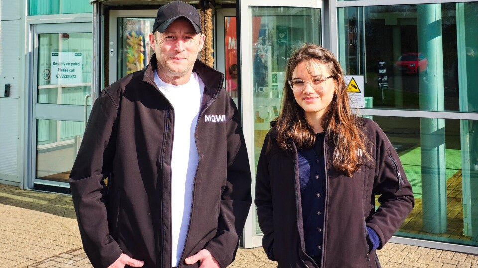 Mowi Consumer Products UK’s senior quality manager David Bett and process worker-turned-business data analyst Anna Giusti at the company's secondary processing plant in Rosyth, Fife.