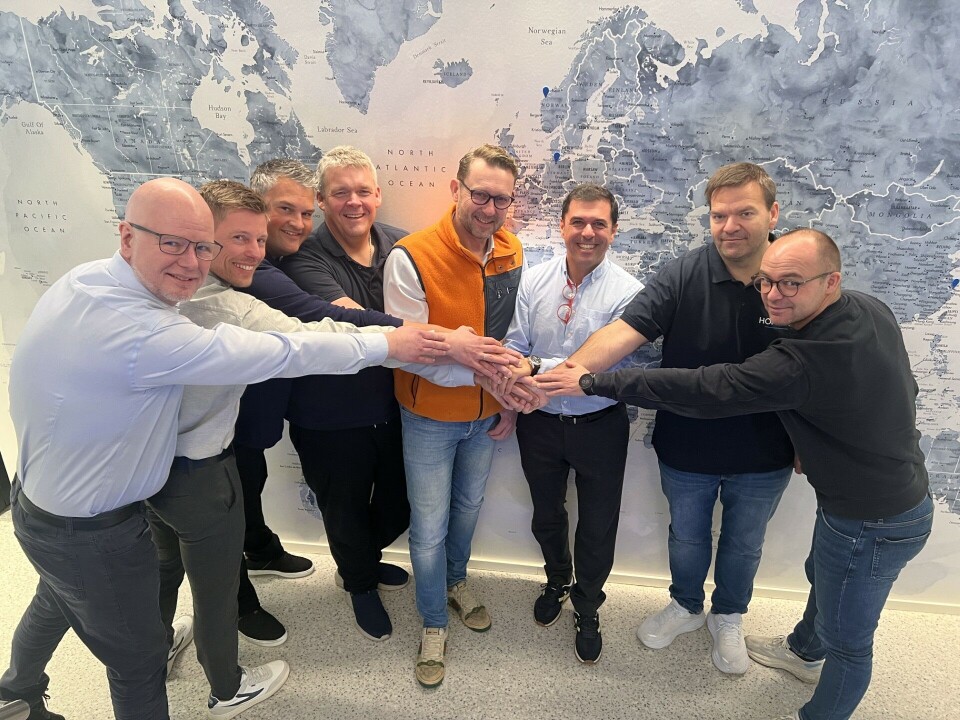 From left: Roy Glomset, Eivind Vinje, Odd Arne Skaar, Finn Olav Stokkereit, Petter Leon Fauske, Diego Lages, Roger Hofseth and Ole Johnny Ødegaard.
