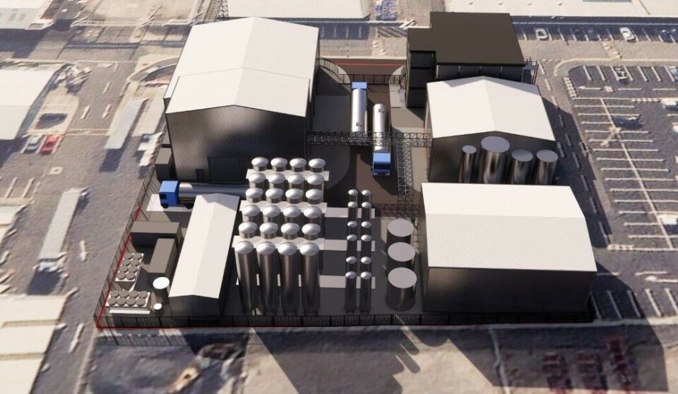 An illustration of MiAlgae's proposed omega-3 production facility at Grangemouth, Scotland.