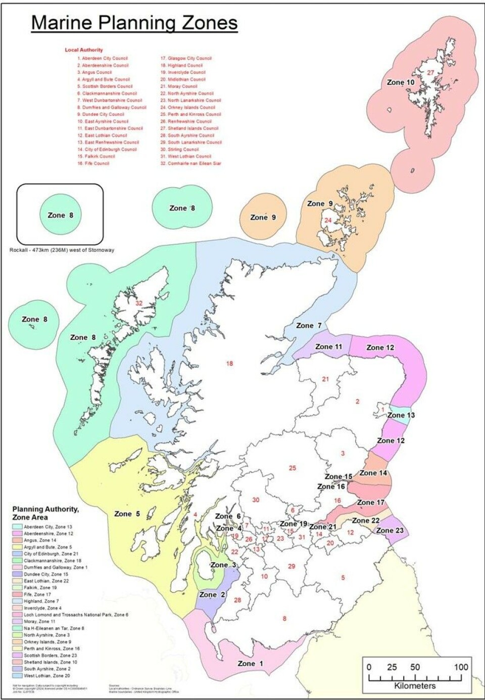 Proposed Marine Planning Zones extending to 12 nautical miles.