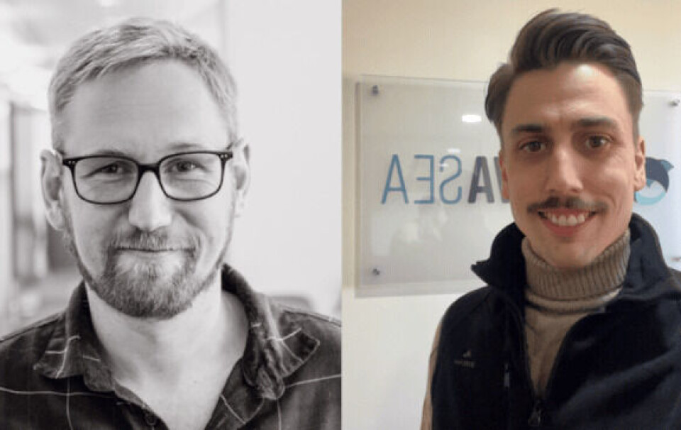 Torstein Mellingen, left, and Sigve Naustdal have been promoted by aquaculture supplier Innovasea.