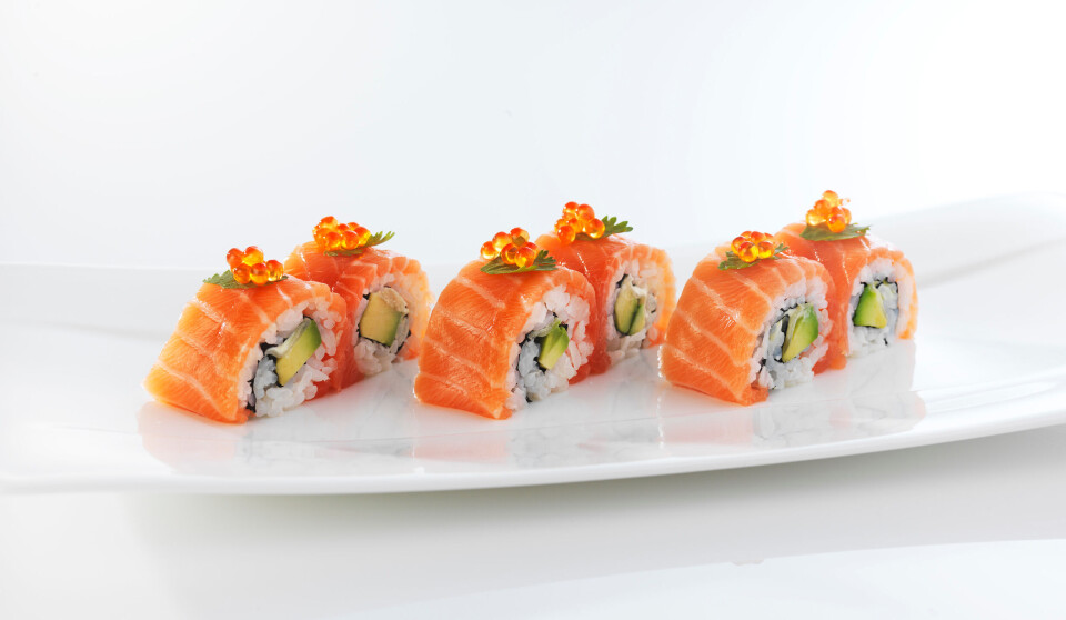 Salmon sushi.