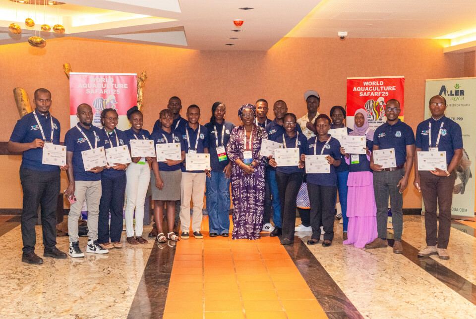 Student helpers at WA25 Uganda with certifcates presented by the organisers.
