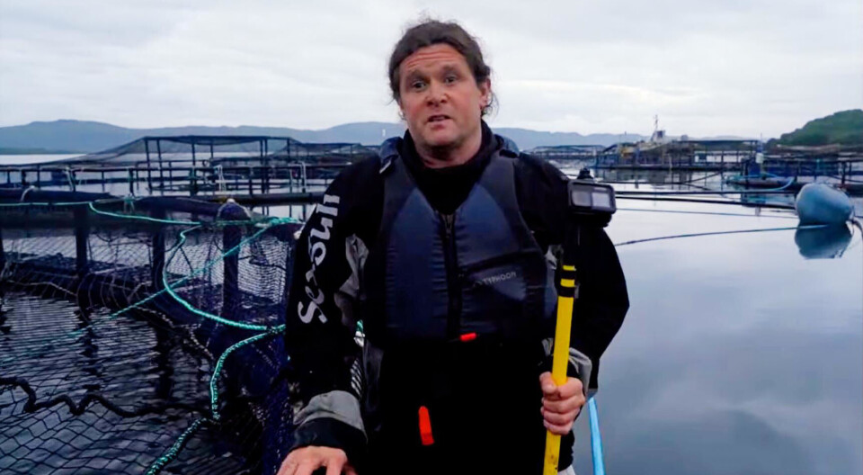 Don Staniford in a recent video on his Facebook page, in which he describes his predicament as a 'David and Goliath' battle with salmon farming companies.