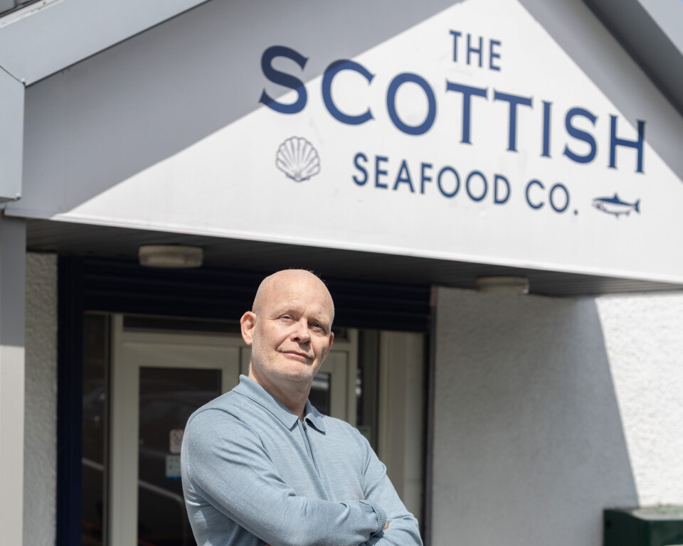 Campbell Mickel outside the Scottish Seafood Company's processing facility at Sighthill, Edinburgh.