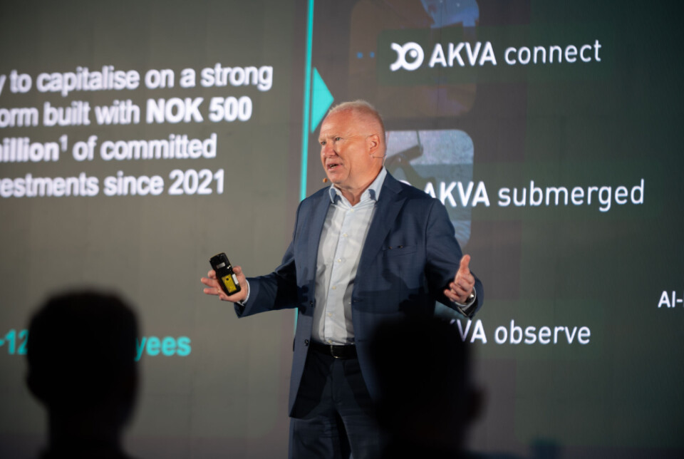 Knut Nesse, chief executive of AKVA group, presented the figures for Q2 at Aqua Nor in Trondheim today.