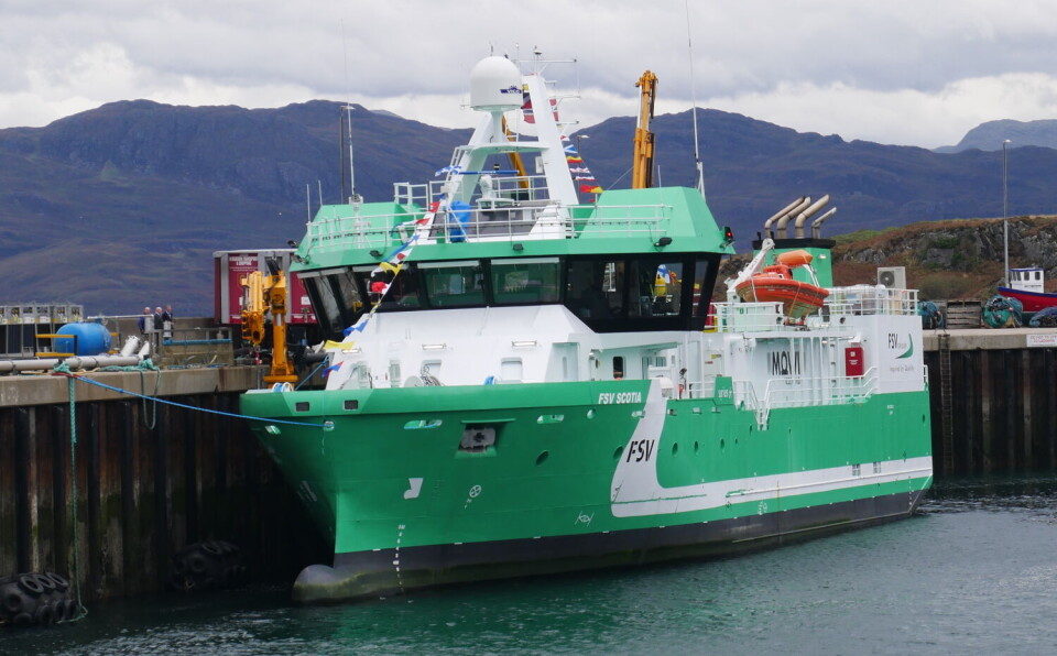 The Scotia tied up at Mallaig harbour for the naming ceremony.