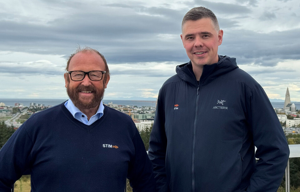 STIM chief executive Carl Erik Arnesen, left, with Icelander Bjarki Mar Johannsson.