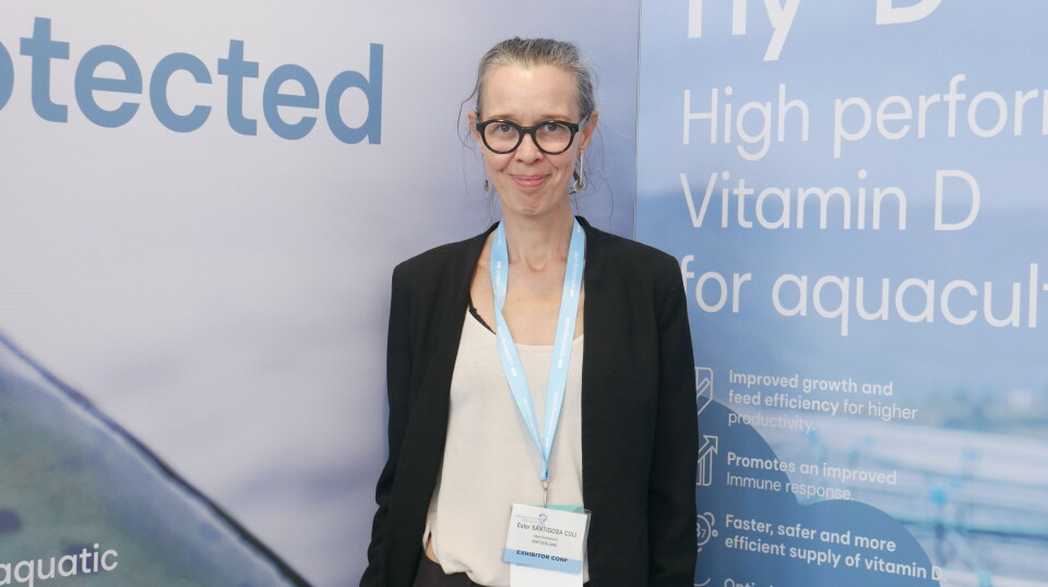 Ester Santigosa, a researcher with DSM-Firmenich, presented at the Aquaculture Europe conference in Valencia yesterday.