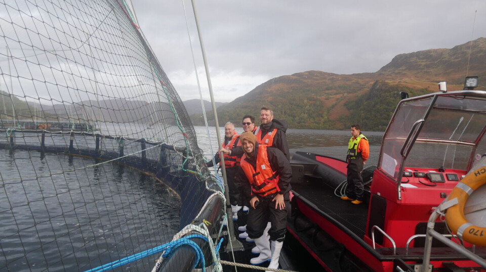 ASC's guests at a Mowi Scotland salmon farm.