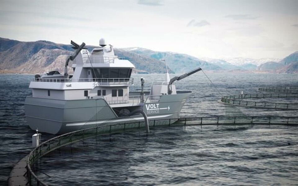 VOLT Harvest is a small vessel with a high capacity in relation to the vessel size. Illustration Photo: SALT Ship Design