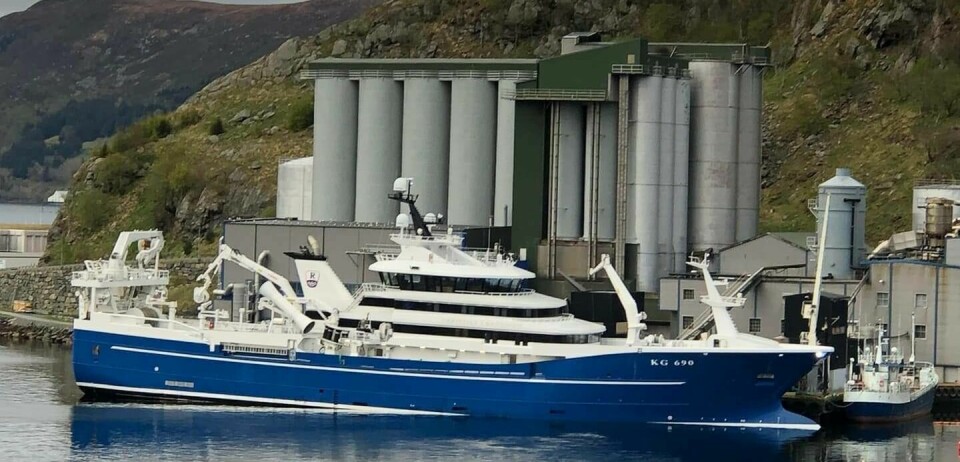 A Faroese trawler makes a delivery to a Pelagia plant in Norway.