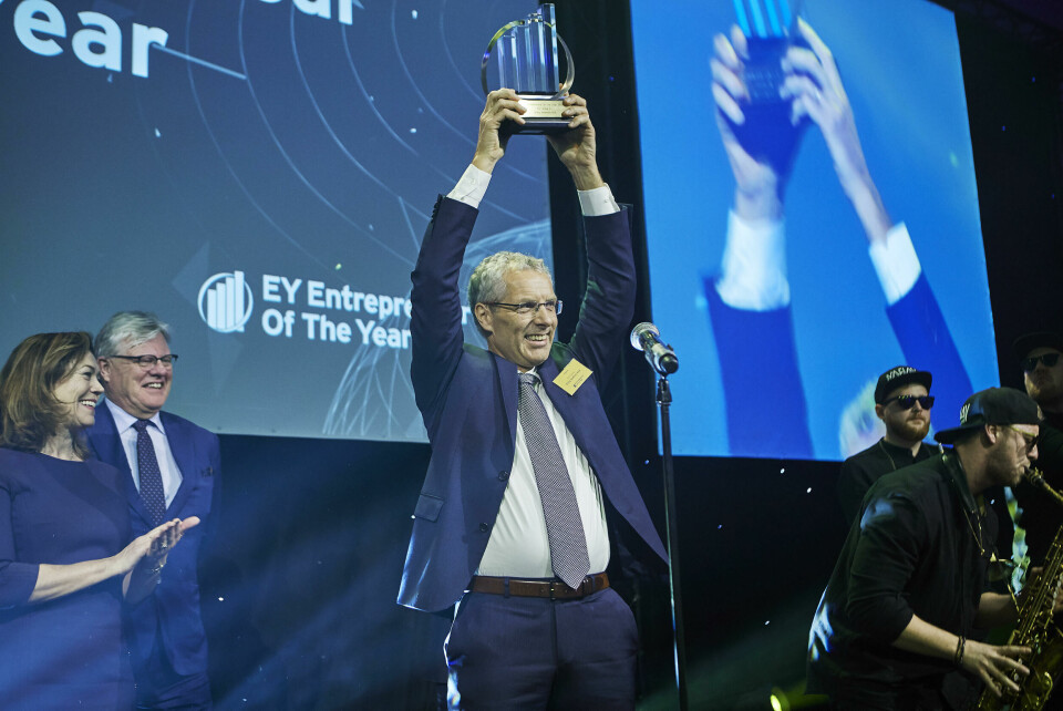 Per Grieg Jr was named Norway's EY Entrepreneur Of The Year during yesterday's national finals in Oslo. Photo: Bård Gudim.