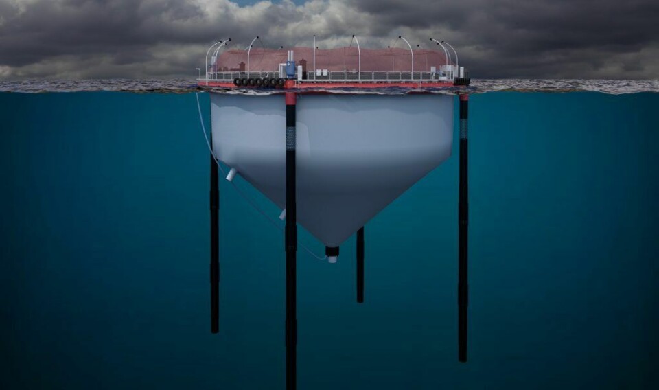 Loch Long Salmon will use semi-closed containment systems (SCCS) like this. An SCCS has a floating collar and uses an industrial-strength PVC enclosure with a standard net inside. Water is pumped from below 20 metres to help exclude lice.