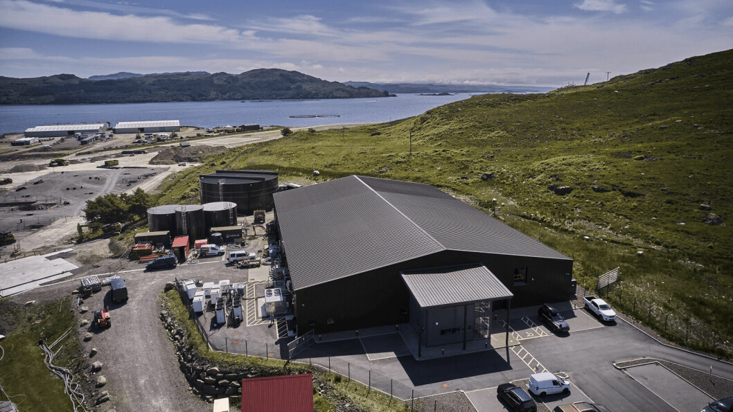 Part of the Scottish Salmon Company (Bakkafrost) hatchery and post-smolt facility being built at Applecross in the northwest Highlands. Photo: HIE.