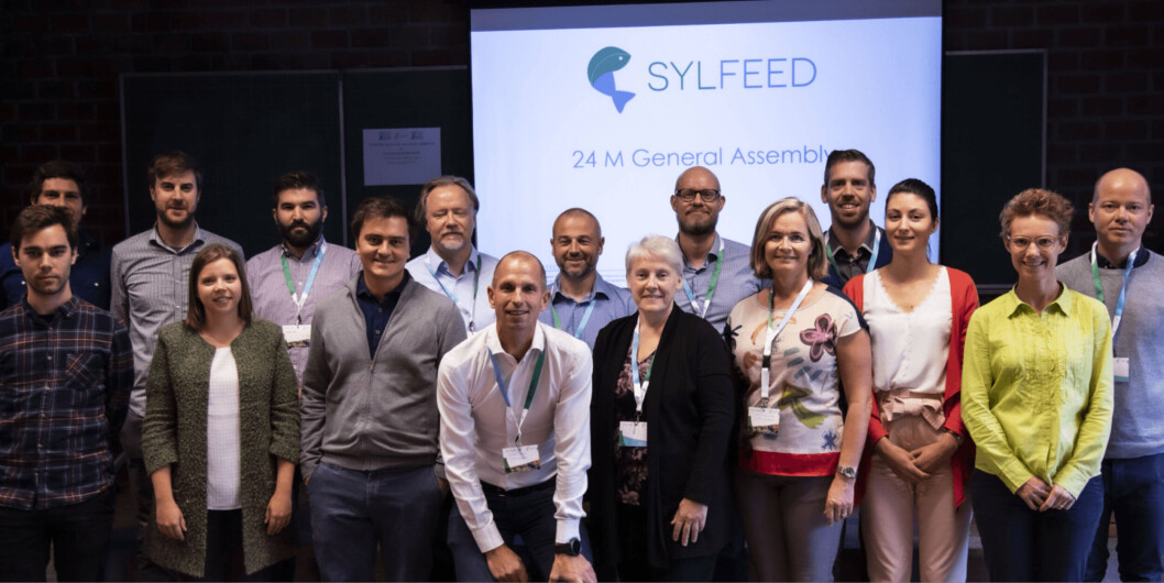 Members of the SYLFEED consortium that has been developing production of SylPro. Photo: SYLFEED. Members of the SYLFEED consortium that has been developing production of SylPro. Photo: SYLFEED.