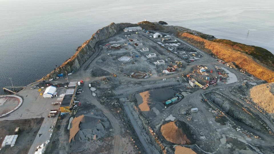 Some foundations are now in place at Salmon Evolution's site. Photo: Artec Aqua.