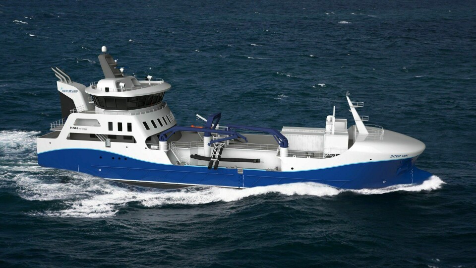 Intership's newbuild vessel will have a well capacity of 2,200m³ and will service Mowi Canada East. Image: NSK Ship Design.